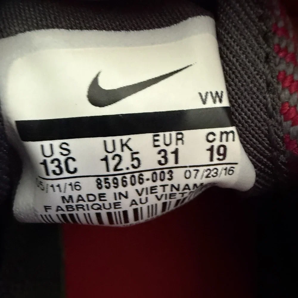 4334 Nike Kids Roshe One SE (PS) Sneakers Anthracite/Gym Red-Wol Size 3Y US